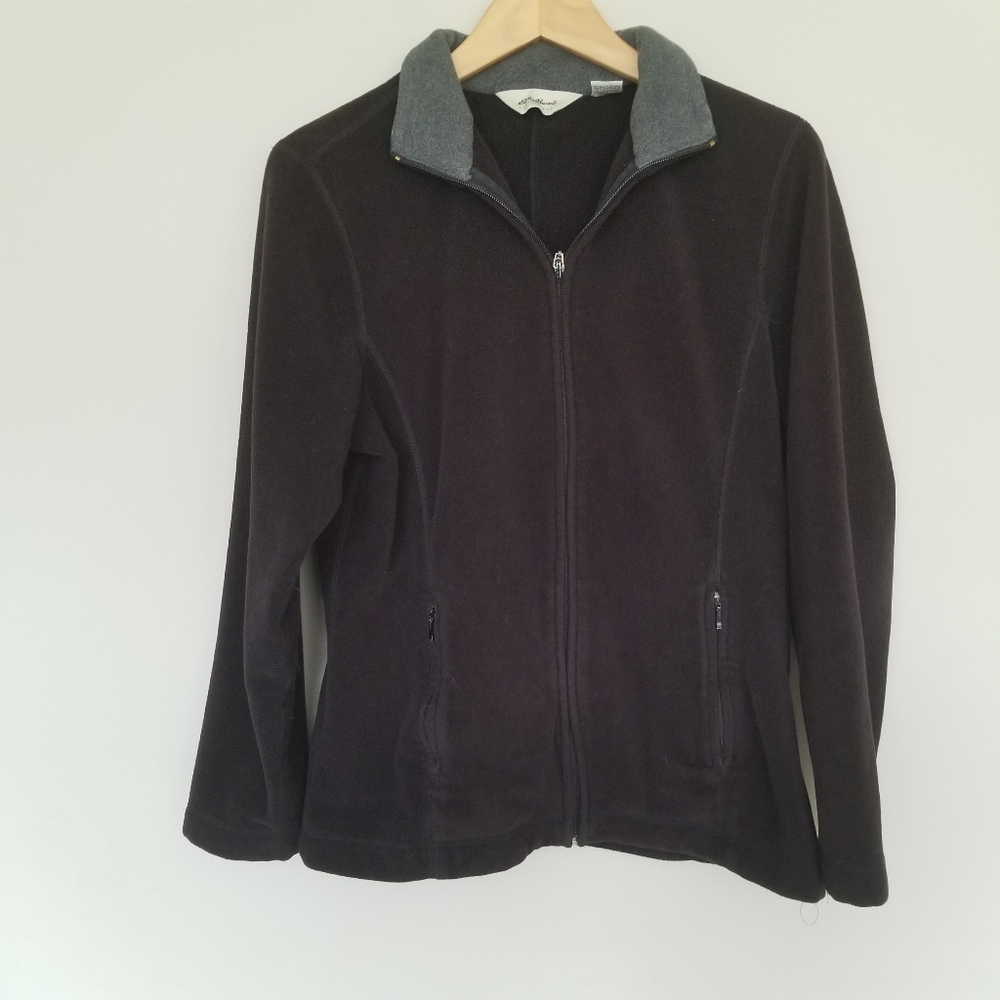 Eddie Bauer black pull over half zip fleece M